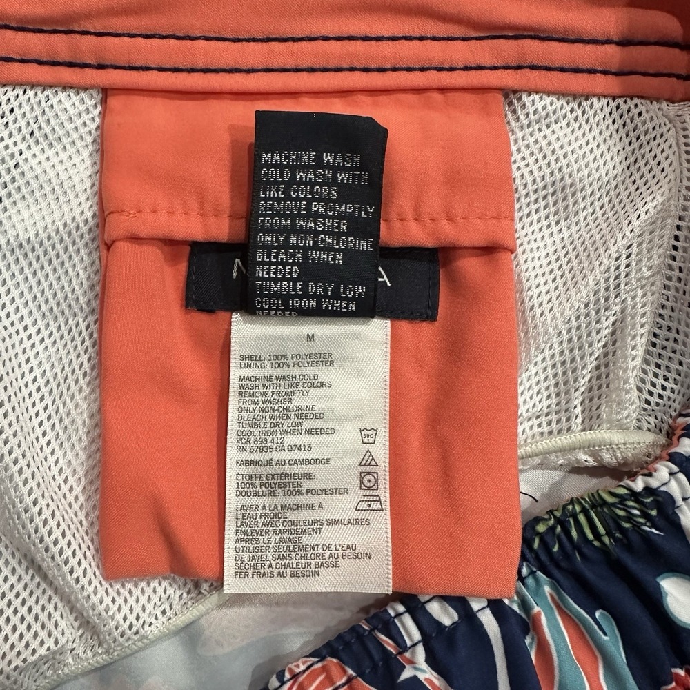 Nautica Coral Reef Tropical Swim Trunks Men's Medium Fish Print Mesh Lined - Picture 4 of 5